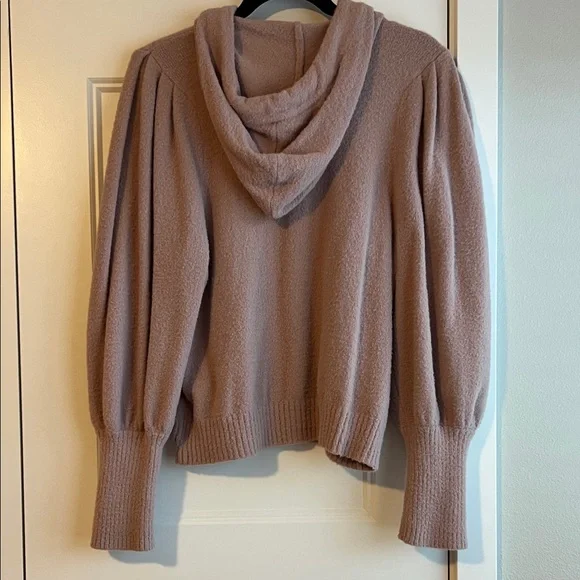 Express Women's Dusty Pink Hooded Sweater - Picture 9 of 11